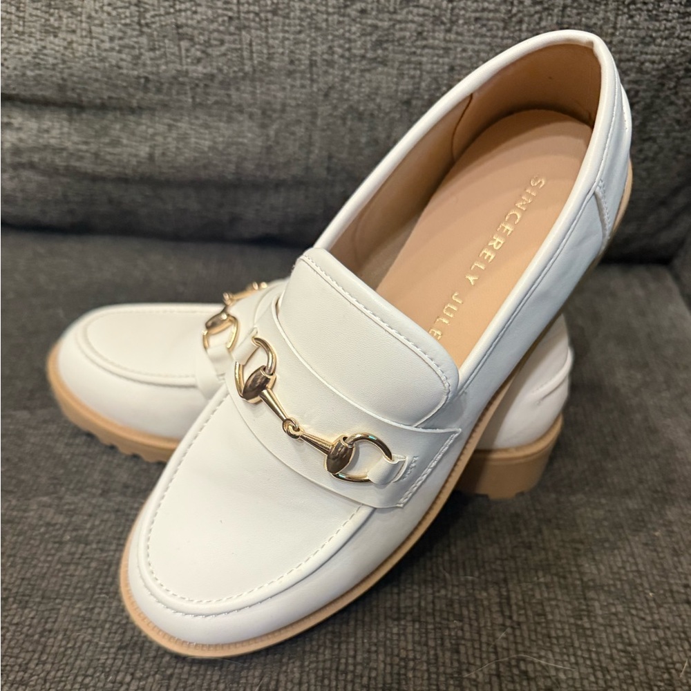 White loafers